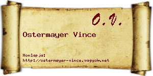 Ostermayer Vince névjegykártya