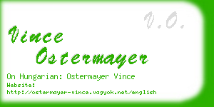vince ostermayer business card